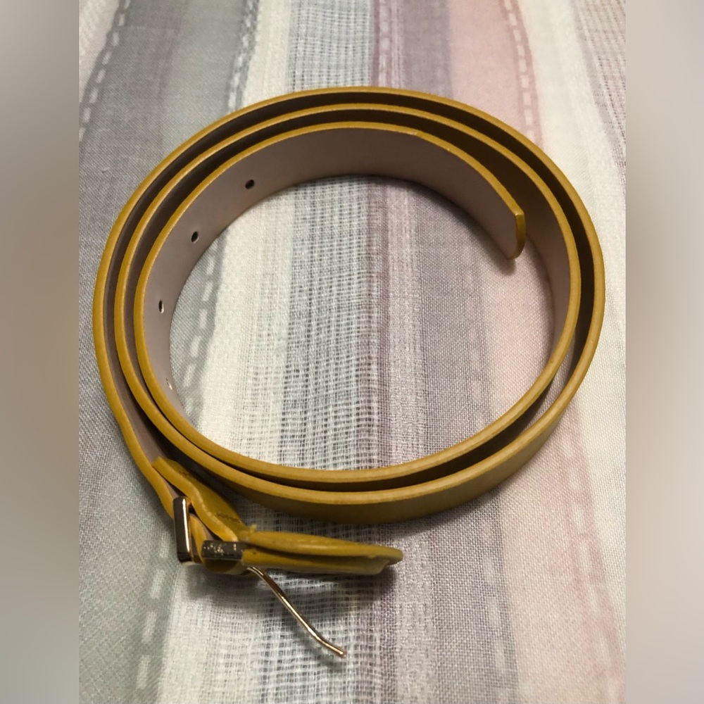Canary yellow synthetic belt